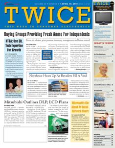 TWICE This Week In Consumer Electronics 2010-09 - April 19, 2010 | ISSN 0892-7278 | TRUE PDF | Quindicinale | Professionisti | Consumatori | Distribuzione | Elettronica | Tecnologia
TWICE is the leading brand serving the B2B needs of those in the technology and consumer electronics industries. Anchored to a 20+ times a year publication, the brand covers consumer technology through a suite of digital offerings, events and custom content including native advertising, white papers, video and webinars. Leading companies and its leaders turn to TWICE for perspective and analysis in the ever changing and fast paced environment of consumer technology. With its partner at CTA (the Consumer Technology Association), TWICE produces the Official CES Daily.