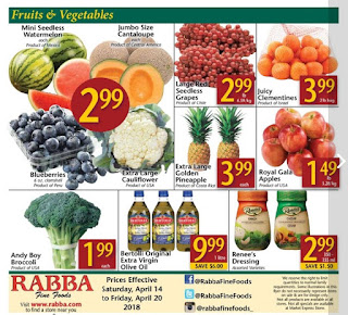 Rabba Fine Foods Flyer April 14 - 20, 2018