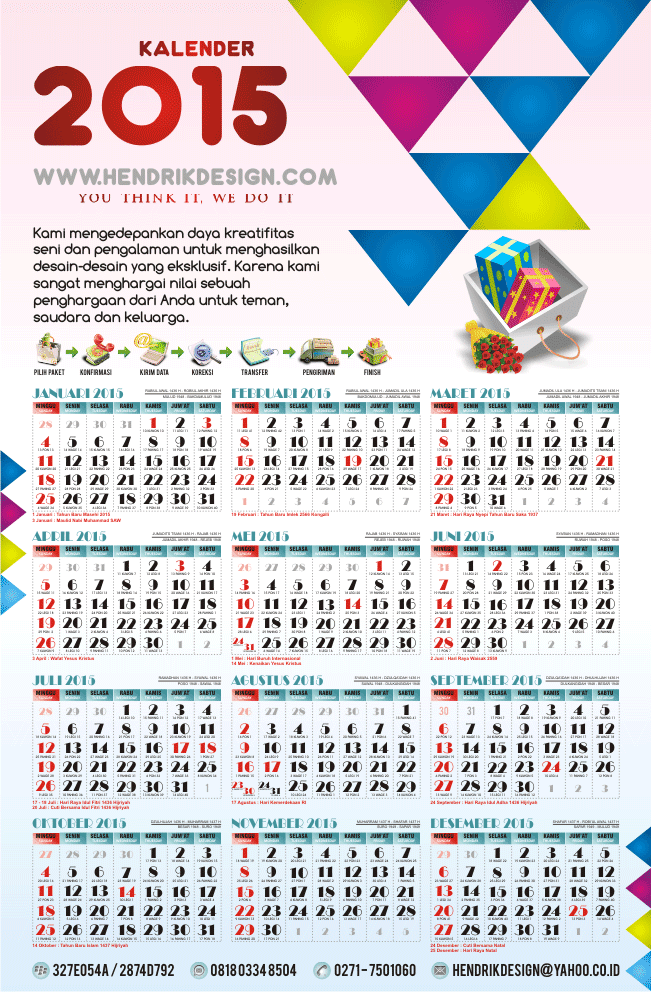 Free Download Kalender 2015 Cdr Vector Komplit Versi Jawa Dan Islami