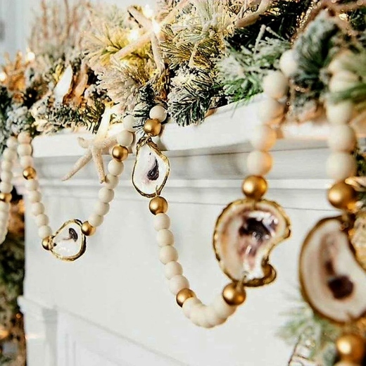 Oyster Shell Christmas Garland