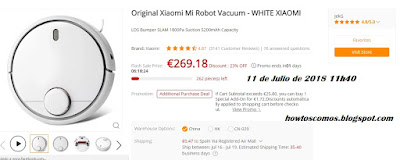 Gearbest Promo Original Xiaomi Mi Robot Vacuum - WHITE XIAOMI