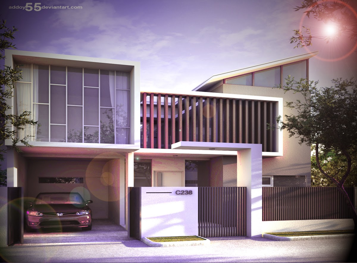 Gambar Rumah Minimalis Modern 2 Lantai Terbaru Karya Arsitek Addoy