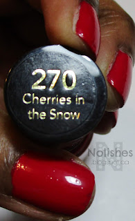 Revlon's 'Cherries in the Snow' - pink-toned red nail polish