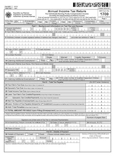 BIR Form 1700 - Annual Income Tax Return