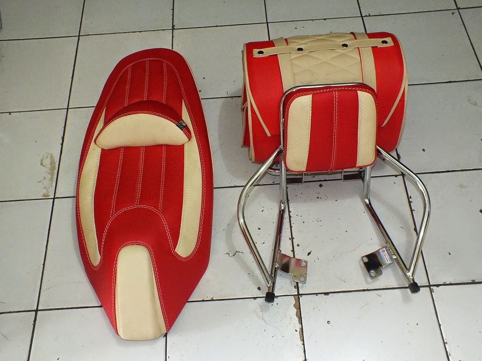 Modifikasi JOK MOTOR PAKET JOK RETRO SCOOPY FI Pesanan Mr DODY