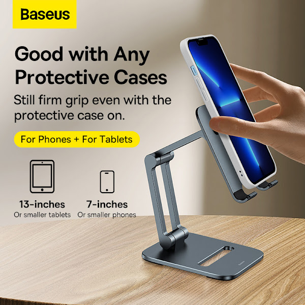 Đế giữ điện thoại Baseus Desktop Biaxial Foldable Metal Stand - Phones