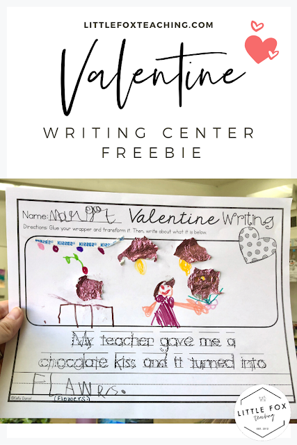 Grab this FREEBIE for a quick and engaging writing center the week of Valentine's Day!