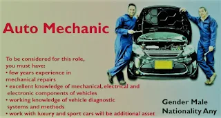 ITI/ Diploma Candidates Urgent Requirements For Mechanic Passenger Vehicles in Automobile Service Center in DRC, Africa