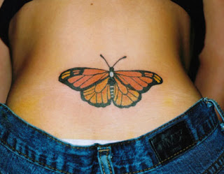 Lower Back Butterfly Tattoos 