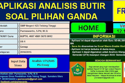 Download File Analisis Soal Pilihan Ganda Kurikulum 2013 Gratis