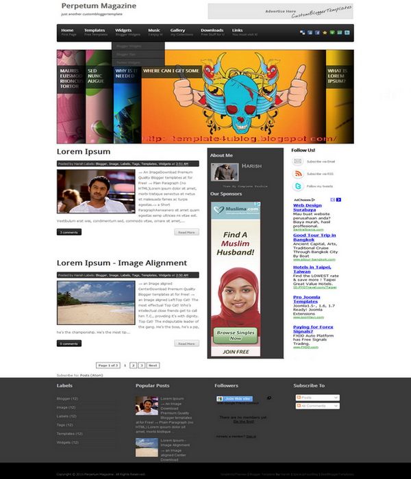 Perpetum Magazine Blogger Template