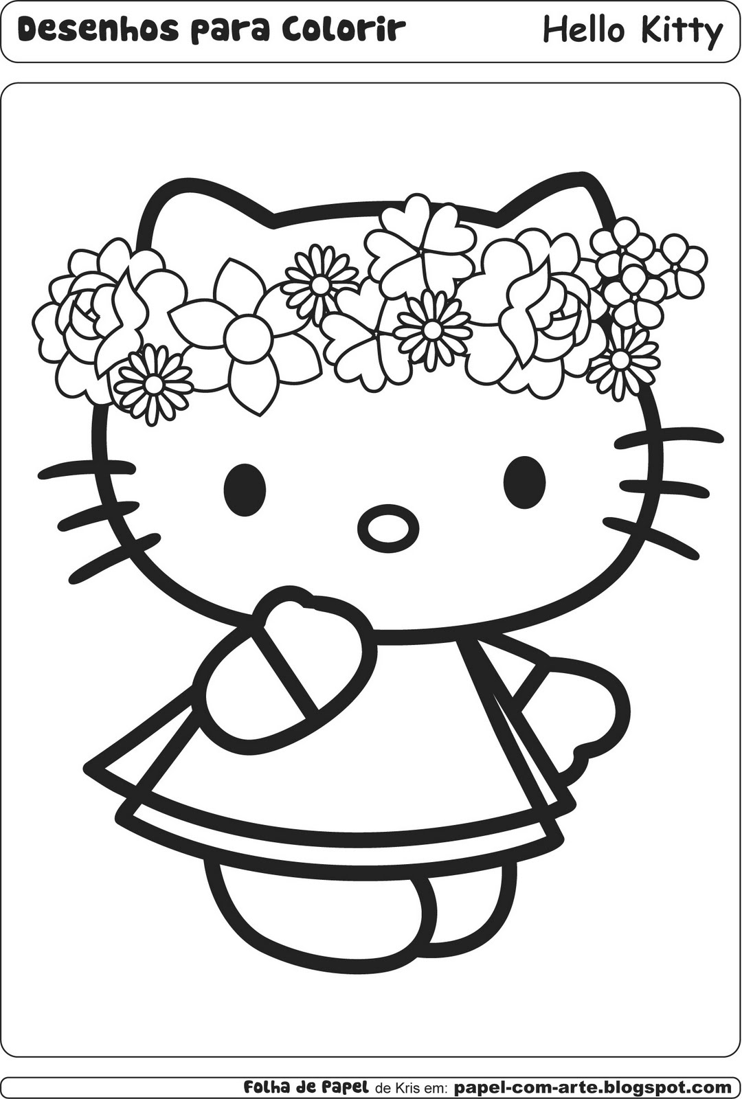 Desenhos Para Colorir E Imprimir Da Hello Kitty