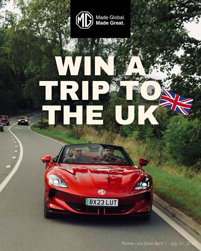  Drive Home Your Dream and Fly to the UK with the MG Raffle!