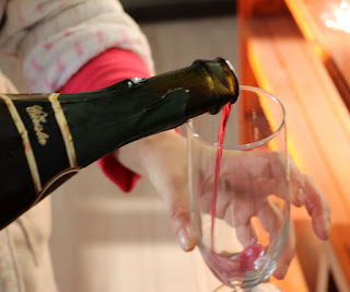 Pouring the fizz