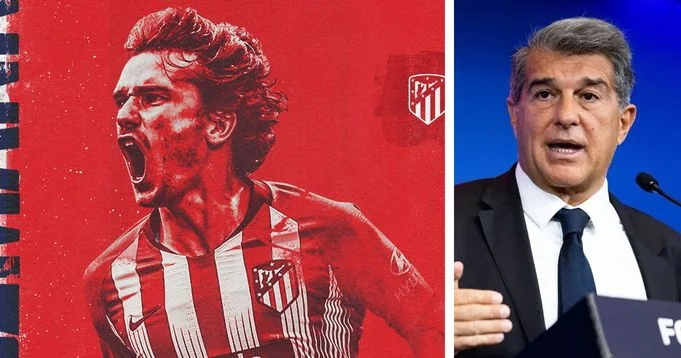 Barcelona President Laporta give reason for Griezmann's loan move to Atletico