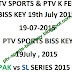 PAK vs SL 3rd ODI PTV Sports Biss Key 19th July 2015 PTV Sports Live Online Match Streaming 19-07-2015