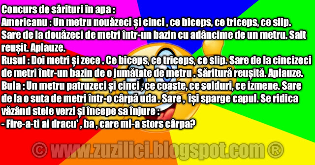 Bancuri cu Bula - concurs de sarituri in apa Bancuri, Bancuri Noi cu Bula, Bancuri Tari cu Bula,Bancuri amuzante cu Bula,Imagini Amuzante,Glume Amuzante cu Bula,Poze Bancuri cu Bula,Glume Haioase cu Bula, Bancul Zilei Cu Bula,