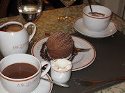 delicious mont blanc and angelina hot chocolate.