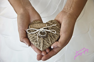 Rustic DIY ring bearer pillow