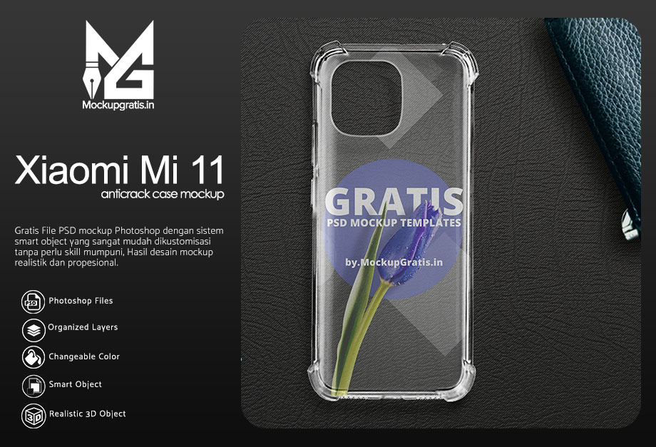 Download Mockup Case Anticrack Xiaomi Mi 11 Transparan