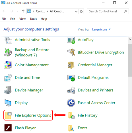 Files & Folders Options Windows