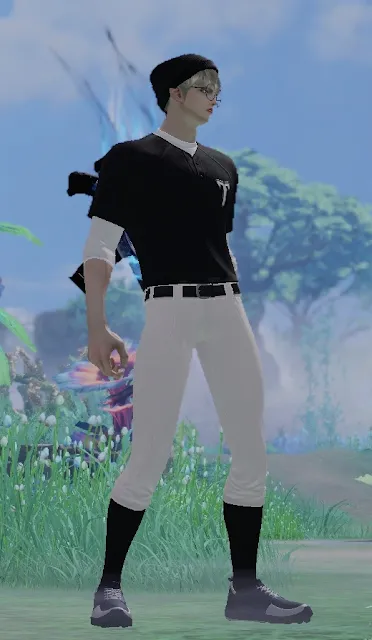 스카우터 야구 유니폼 아바타 염색 (블랙)