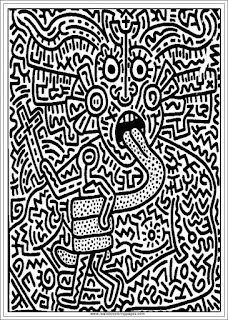 keith haring arts adults coloring pages printable