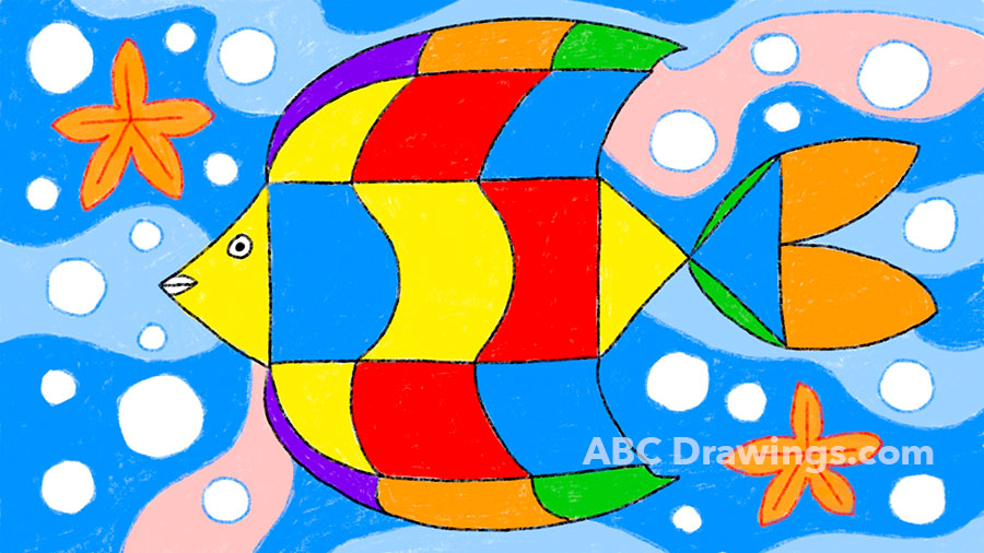 how-draw-fish-basic-geometric-shapes-primary-secondary-colors-draw-learn-abcdrawings-com