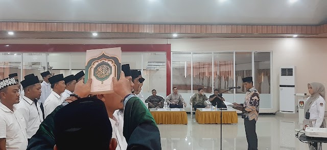 KPU Resmi Lantik 55 Anggota PPK,Begini Tanggapan Anggota PPK Punduh Pedada