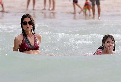 Katie Holmes Hits in Red Bikini Pics