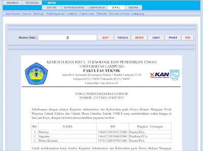 Aplikasi Excel Form Perhitungan Lembur