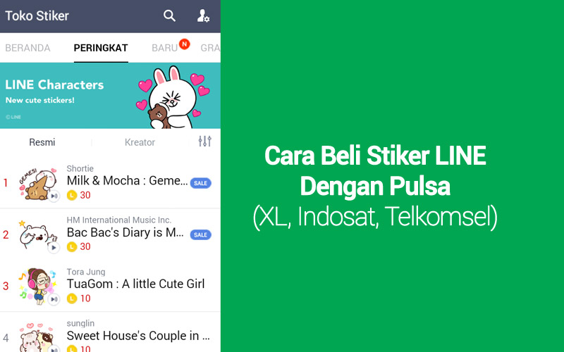 Cara Membeli Sticker LINE