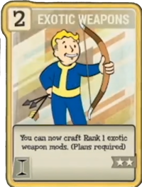 exotic weapons perk card