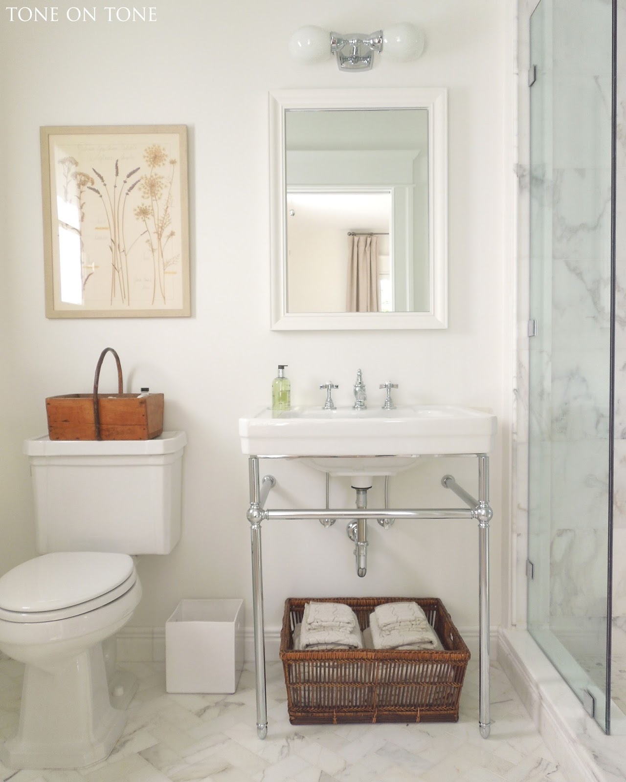 Tone On Tone Small Bathroom Renovation