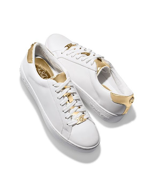 Michael Kors Sneakers - Tênis brancos e dourados