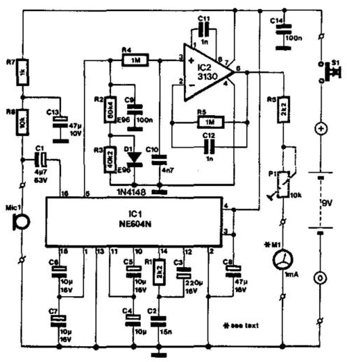 Sound-Level Meter Circuit Diagram