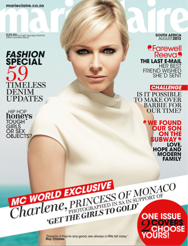 Princess Charlene Covers SA Marie Claire, August 2013