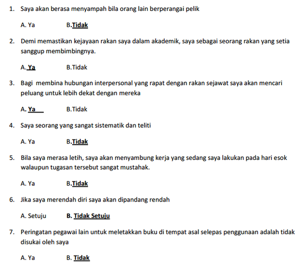 Contoh Soalan Peperiksaan Online Pembantu Tadbir Gred N17 