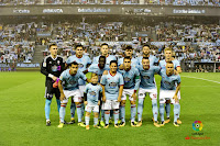 REAL CLUB CELTA DE VIGO - Vigo, Pontevedra, España - Temporada 2017-18 - Rubén Blanco, Maxi Gómez, Fontás, Jozabed, Sergi Gómez y Daniel Wass; Jonny, Pione Sisto, Hugo Mallo, Iago Aspas y Lobotka. REAL CLUB CELTA DE VIGO 3 (Pione Sisto, Maxi Gómez, Wass) GIRONA F. C. 3 (Portu, Stuani, Juanpe). 29/09/2017. Campeonato de Liga de 1ª División, jornada 7. Vigo, Pontevedra, estadio de Balaidos