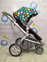 Kereta Bayi Lightweight CocoLatte CLH260GB iGroove Hadap Depan atau Belakang Polkadot Green