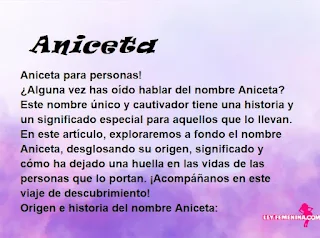 significado del nombre Aniceta