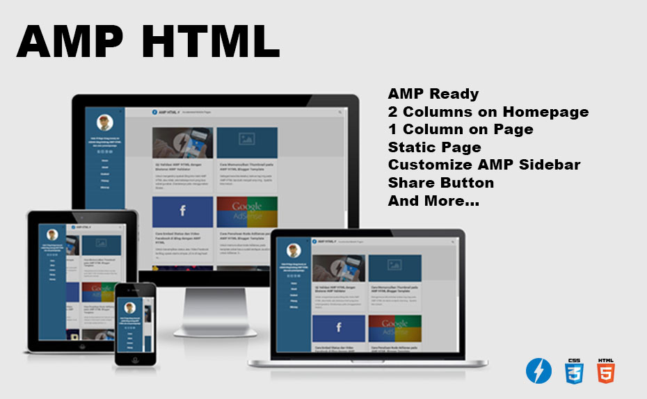 Free Download AMP HTML Blogger Template