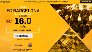 betfair supercuota 16 Barcelona campeon Liga 17 mayo