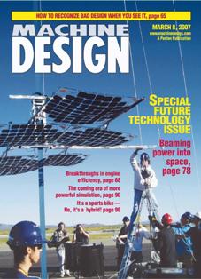 Machine Design...by engineers for engineers 2007-05 - 8 March 2007 | ISSN 0024-9114 | PDF HQ | Mensile | Professionisti | Meccanica | Computer Graphics | Software | Materiali
Machine Design continues 80 years of engineering leadership by serving the design engineering function in the original equipment market and key processing industries. Our audience is engaged in any part of the design engineering function and has purchasing authority over engineering/design of products and components.