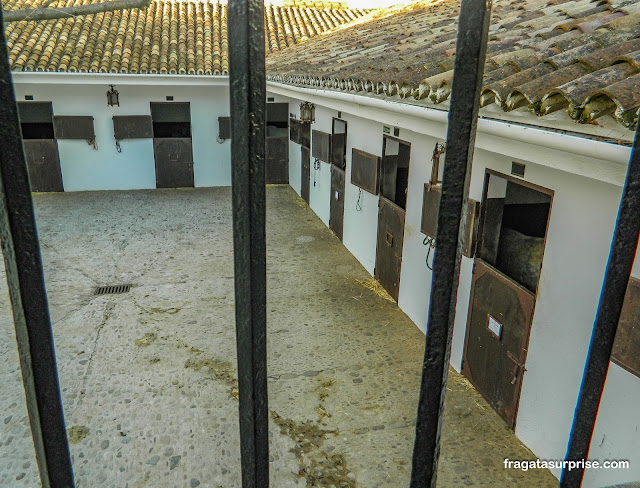 Cavalariças da Arena de Touros de Ronda na Andaluzia