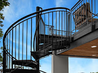 Home Exterior and Interior Spiral Stair