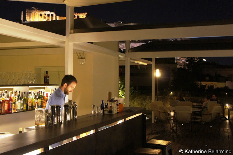 Point α Bar at Herodion Hotel Bartender Lefteris Sofatzis Athens Rooftop Bars
