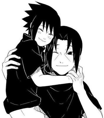 Gambar itachi dan sasuke warna hitam putih