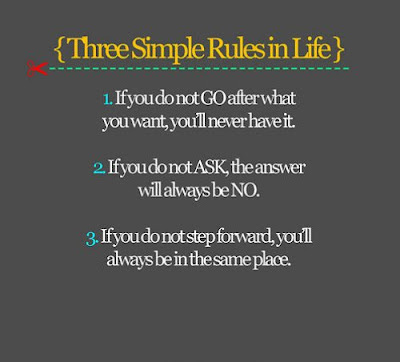 Three simple rules in life