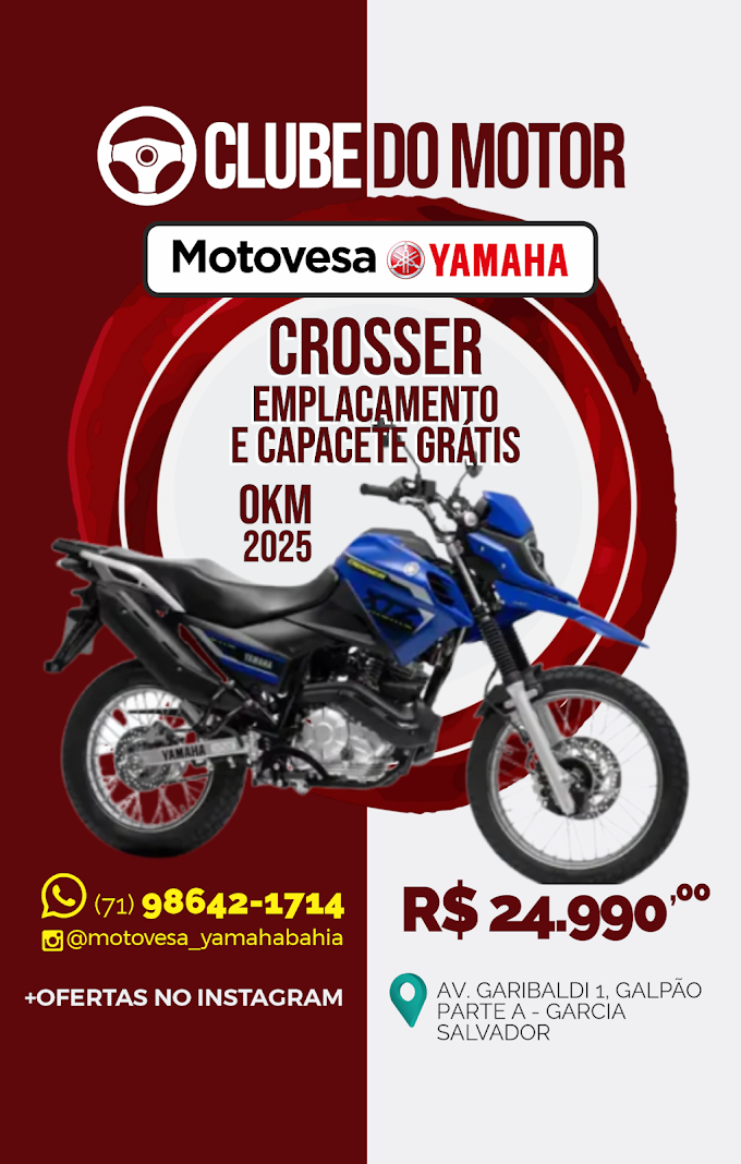 Xtz Crosser Abs Z + Emplacamento e Capacete Grátis 2025 
